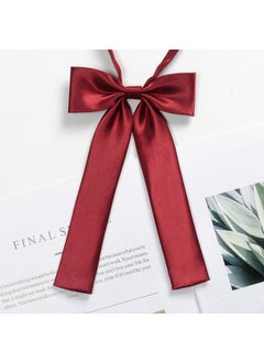 Japanese Style JK Uniform Bowtie 18 smooth wine red ribbon