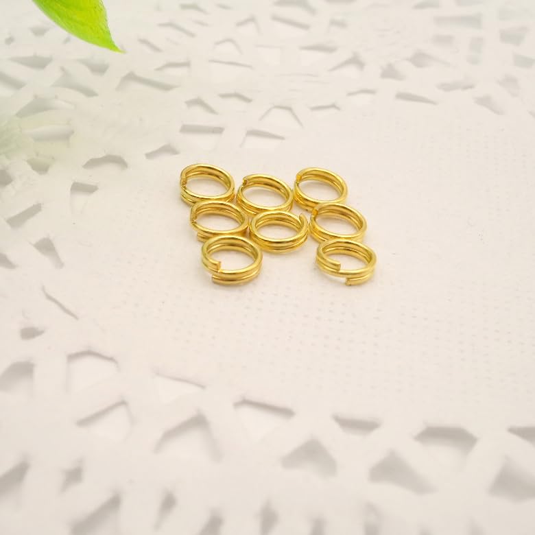 ZoloAJay 200pcs 8mm Mini Split Jump Ring with Double Loops Small Round Metal Golden Key Rings Connectors for Making Handwork Charms Pendants Key Chains Ornaments DIY Crafts Accessories - Image 5