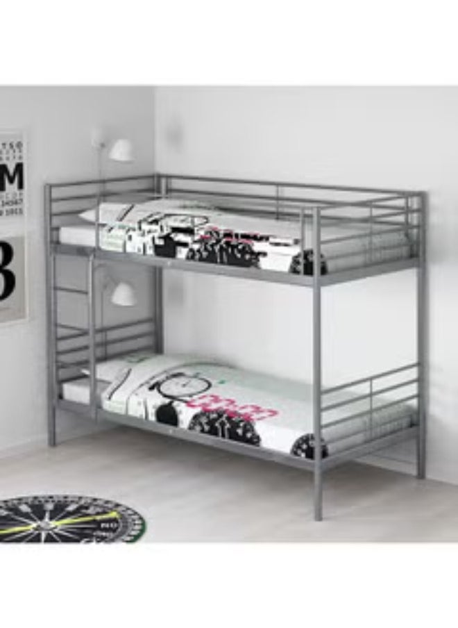 SULSHA - Heavy Duty Bunk Bed 90x190 Cm Grey Color - Image 1