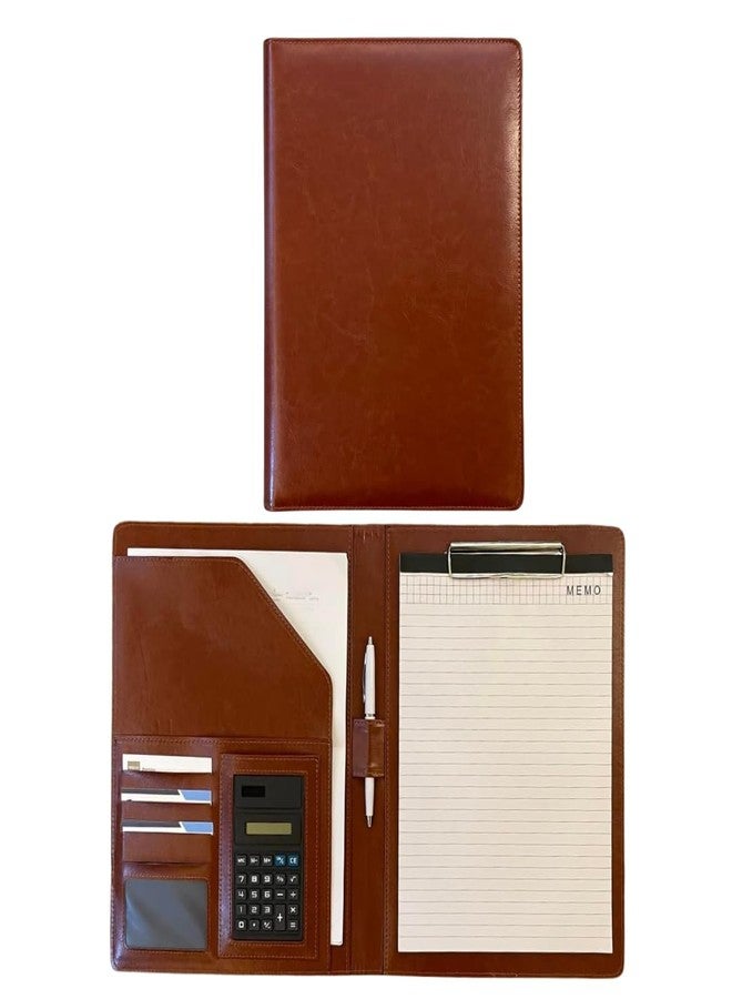 Poshieca Leather Portfolio Binder for Business use, Document Organizer with Smart Storage, Calculator, Writing pad, - padfolio All in one, Professional Binder Portfolio for Women and Men - Image 1