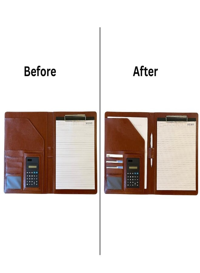 Poshieca Leather Portfolio Binder for Business use, Document Organizer with Smart Storage, Calculator, Writing pad, - padfolio All in one, Professional Binder Portfolio for Women and Men - Image 2