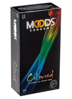 Moods Colored Condoms Pack of 12  - Image 1
