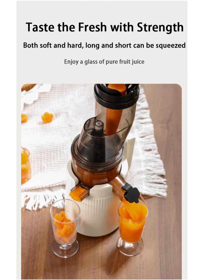 Smart Rahah High Torque Motor, Up to 98% Juice Yield, Large Caliber Juicer 200 Watts of Power 125 Torques, Six-Segment Spiral Slow Extraction, More Thorough Residue Juice, Keep the Juice Nutritious, Automatic Separation of Slag Juice, Upgrade Large Caliber, Widen by 3.55 in, Easy to Remove and Clean, White  - Image 4
