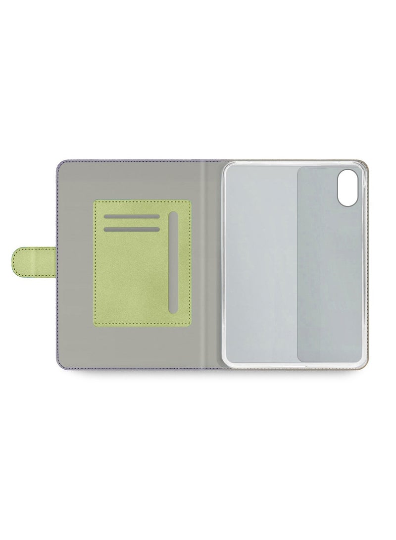 OMAKER غطاء ذكي من الجلد عالي الجودة مع واقي كامل وحامل مغناطيسي لهواوي ميت باد SE 11 2024 - أخضر - Image 3