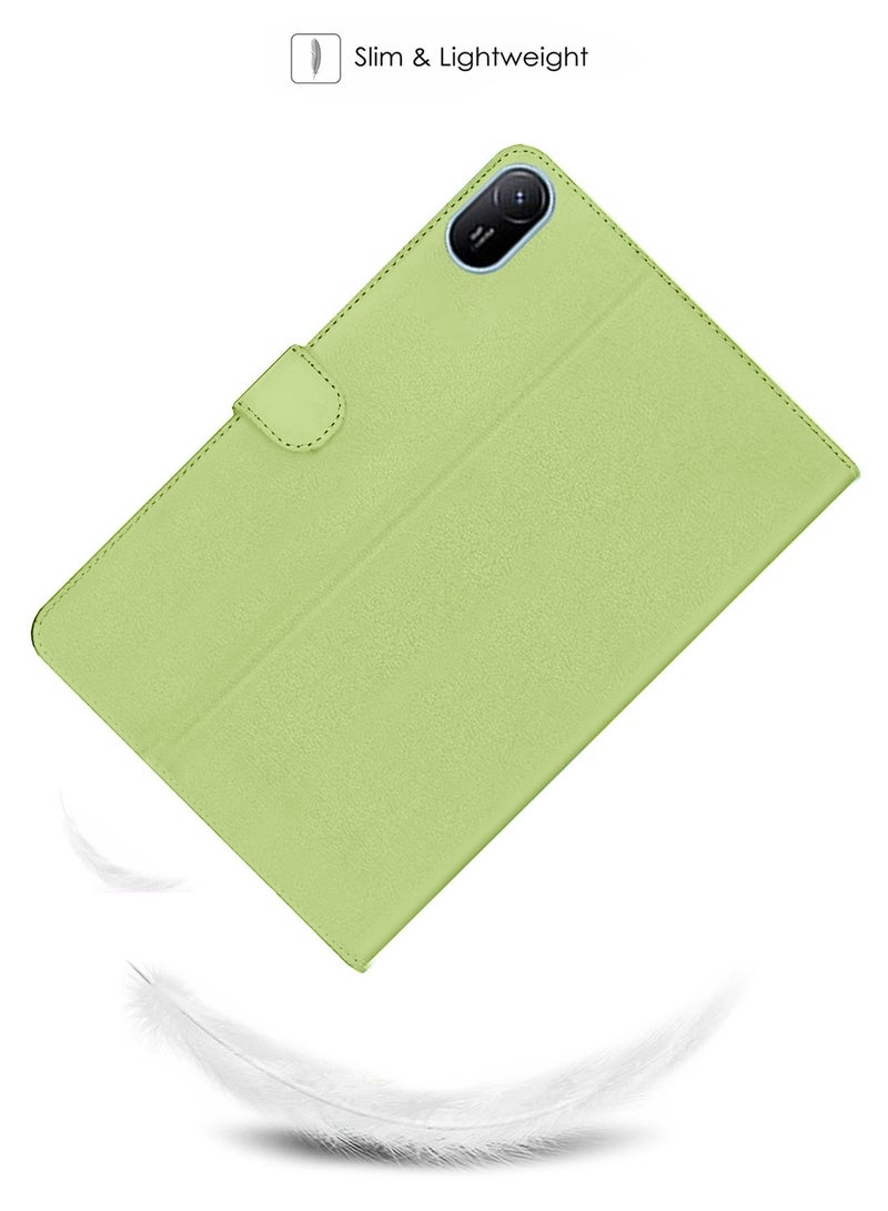 OMAKER غطاء ذكي من الجلد عالي الجودة مع واقي كامل وحامل مغناطيسي لهواوي ميت باد SE 11 2024 - أخضر - Image 2