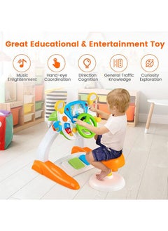 Riolio Kids' Steering Wheel Toy - Pretend Driving Car Toy with Lights and Sounds - Perfect for Boys and Girls  - Image 4