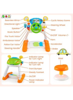 Riolio Kids' Steering Wheel Toy - Pretend Driving Car Toy with Lights and Sounds - Perfect for Boys and Girls  - Image 3
