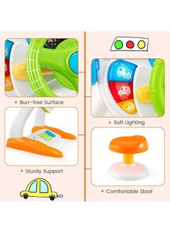 Riolio Kids' Steering Wheel Toy - Pretend Driving Car Toy with Lights and Sounds - Perfect for Boys and Girls  - Image 5