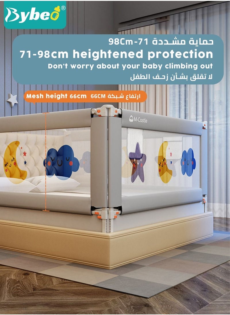 Bybeo Baby Bed Rails Guard for Toddlers, Baby's Bedrail Kids Safety Beds Fence 180cm Extra Length（1 PCS For 1 Side）  - Image 5