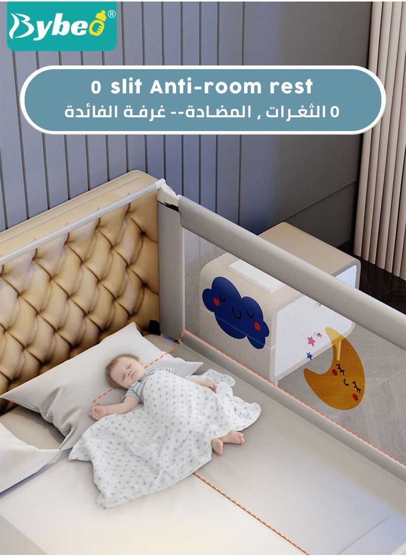 Bybeo Baby Bed Rails Guard for Toddlers, Baby's Bedrail Kids Safety Beds Fence 180cm Extra Length（1 PCS For 1 Side）  - Image 4
