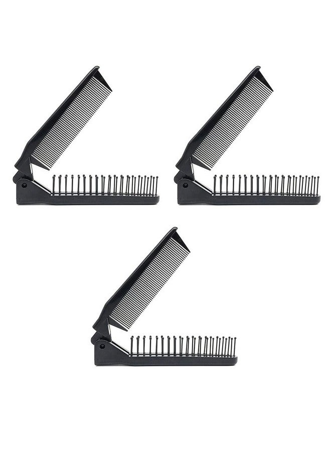 GITGRNTH Portable Travel Folding Comb Brush Compact Foldable Hair Brush For Travelling Pocket Size Comb Double Headed for Women & Men (Pack Of 2) - Image 1