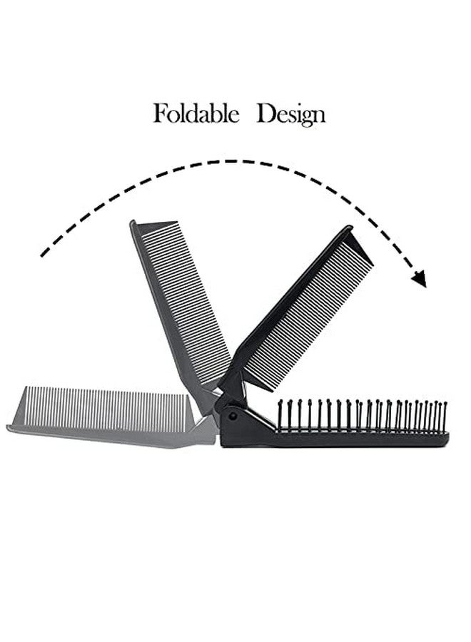 GITGRNTH Portable Travel Folding Comb Brush Compact Foldable Hair Brush For Travelling Pocket Size Comb Double Headed for Women & Men (Pack Of 2) - Image 2