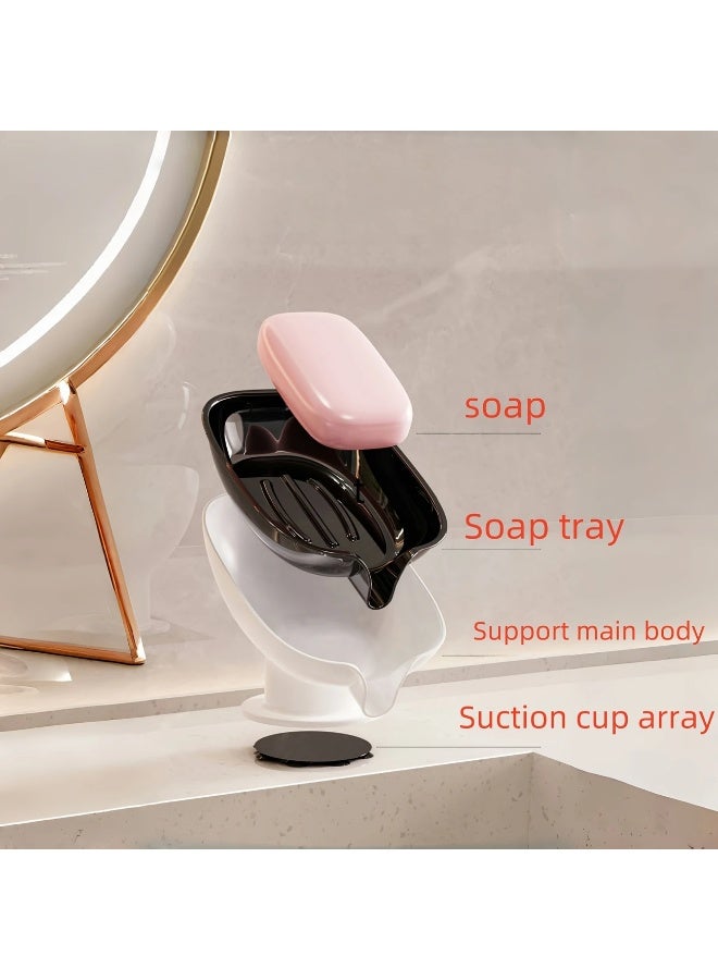 Goolsky Drain soap dish, soap holder, bathroom drain soap rack, household suction cup soap box without drilling, scented soap holder, scented soap tray, bathroom soap container and storage  - Image 5