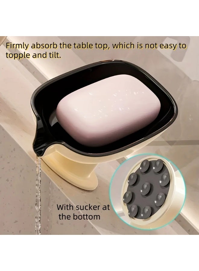 Goolsky Drain soap dish, soap holder, bathroom drain soap rack, household suction cup soap box without drilling, scented soap holder, scented soap tray, bathroom soap container and storage  - Image 4