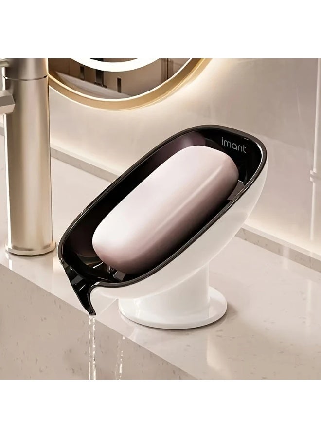 Goolsky Drain soap dish, soap holder, bathroom drain soap rack, household suction cup soap box without drilling, scented soap holder, scented soap tray, bathroom soap container and storage  - Image 1