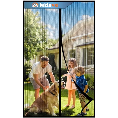 Mdavo Magnetic Screen Door,Screen Door Mesh,Keep Bugs Out, Easy Install Works with Front Doors, Sliding Doors,Fit Door Size 32 x 78 Inches - Image 1