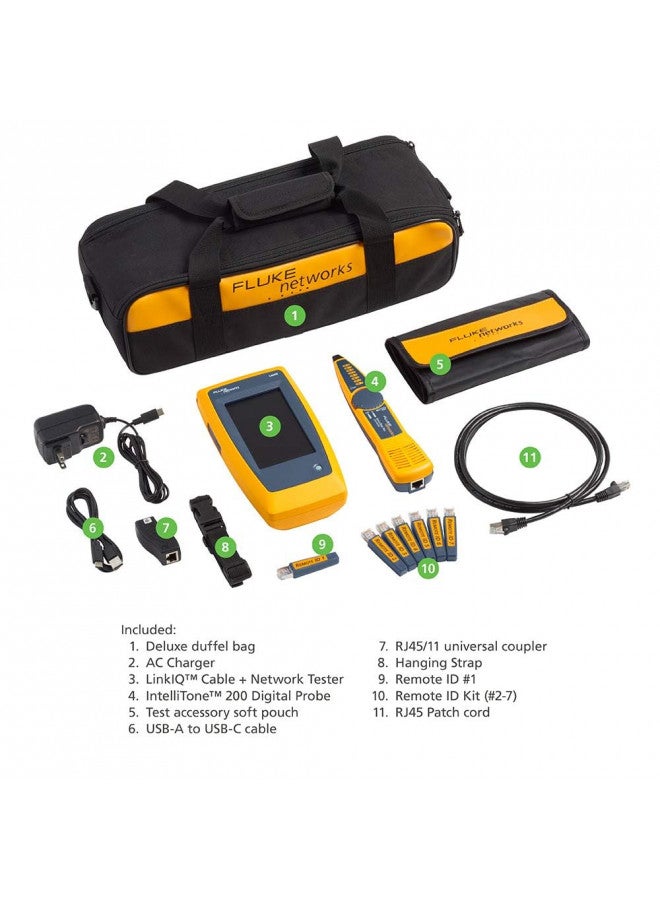 Fluke Networks Fluke Networks LIQ-KIT LinkIQ Cable + Network Tester Kit, Black  - Image 4