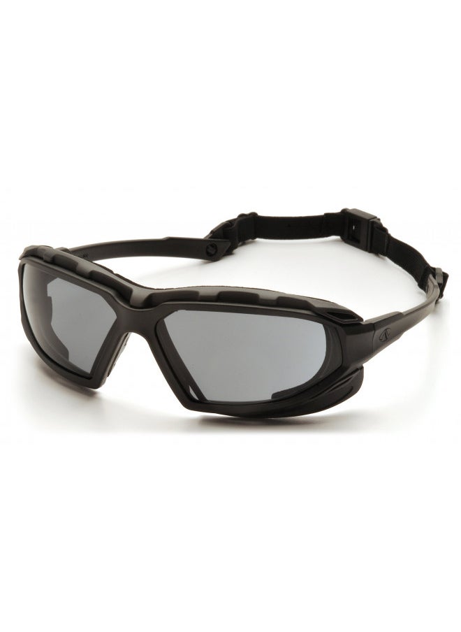 Pyramex Safety Pyramex Safety - SBG5020DT Highlander XP Eyewear, Black-Gray Frame/Gray Anti-Fog Lens  - Image 1