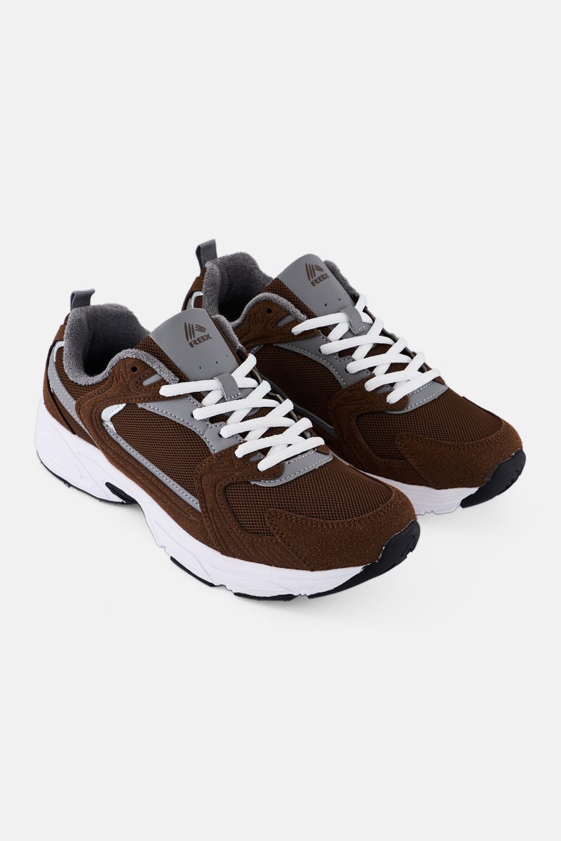 RBX أحذية خارجية للرجال بشعار العلامة التجارية، بني داكن - Image 1