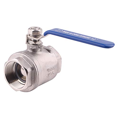DERNORD Ball Valve Stainless Steel 304 1" NPT Heavy Duty for Water, Oil, and Gas with Blue Locking Handles (Pack of 2) - Image 5