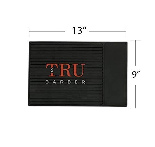 TRU BARBER MAT (Black/Red) Flexible PVC Station Mat, Professional Mat, Salon and Barbershop Work Station Pads, Beauty Salon Tools Hairstylist, Counter mat for Clippers, Anti Slip - Image 3