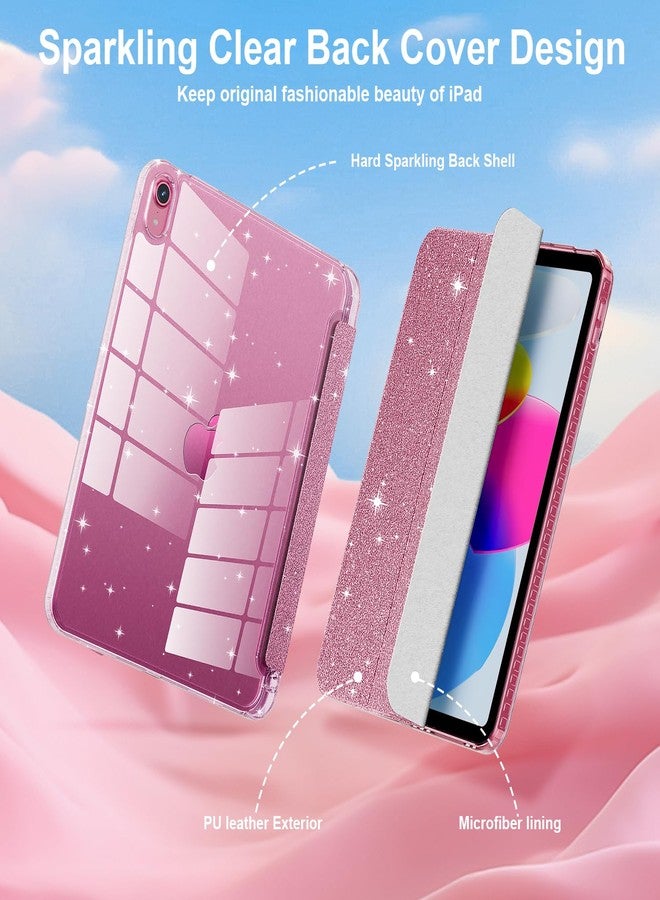 Lainergie Case for iPad (A16) 11th Generation 11-inch 2025, iPad 10th Generation 10.9-inch 2022, Cute Glittering Sparkly Shockproof Cover with Sparkly Clear Back and Pencil Holder, (Light Pink) - Image 3