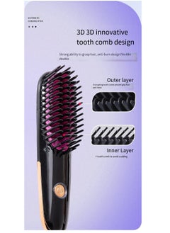 General Mini Ionic Straightening Comb – Travel-Friendly Straightener & Curler for Men/Women, Dual-Use Hair Styling Tool  - Image 2