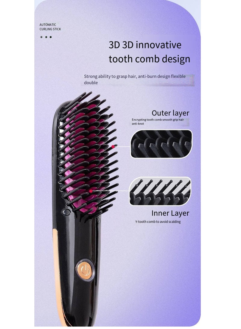 general Mini Ionic Straightening Comb – Travel-Friendly Straightener & Curler for Men/Women, Dual-Use Hair Styling Tool - Image 2
