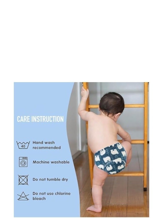 7 Packs Absorption Toddler Training Pants 100% Cotton Training Pants Reusable Potty Training Underwear For Boys Toddler Boy Underwear Training Underwear Potty Training Pants - Image 3