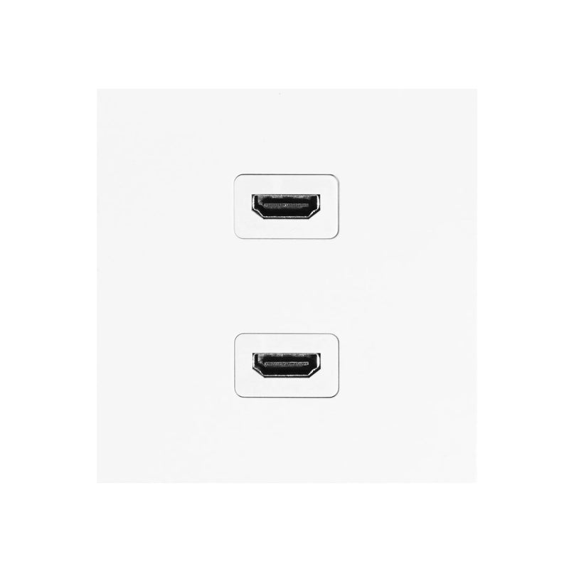 Donmarco مقبس HDMI مزدوج - لوحة فولاذية مقاومة للصدأ رفيعة للغاية، مقاومة للحريق، ضمان 3 سنوات (أبيض مطفي) - Image 1