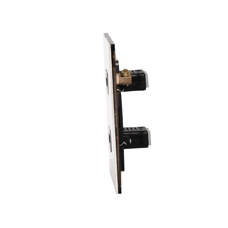 Donmarco مقبس HDMI مزدوج - لوحة فولاذية مقاومة للصدأ رفيعة للغاية، مقاومة للحريق، ضمان 3 سنوات (أبيض مطفي) - Image 3