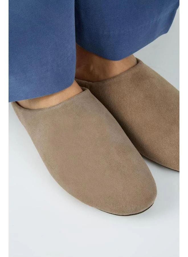 Manijero  Campos Women's Genuine Leather Plain Violet Slippers for Women | Best Price UAE