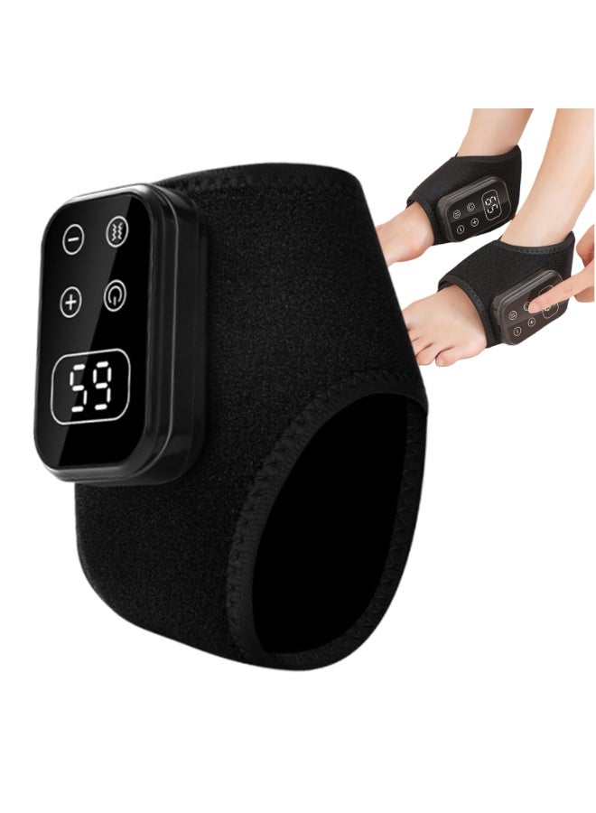 جهاز تدليك للكاحل بخمس درجات، مدلك كهربائي بثلاثة أوضاع اهتزاز، لاسلكي وقابل لإعادة الشحن، مناسب للاستخدام اليومي والعناية بالقدم، للمنزل والسفر، للرجال والنساء وكبار السن، هدية مثالية – لون أسود - Image 1