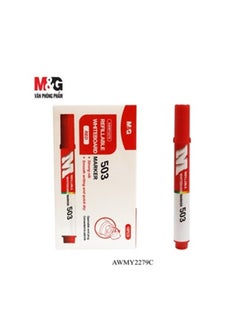 M&G M&G Chenguang Refillable Whiteboard Marker 503 Erasable Ink - No:AWMY2279 - Red 