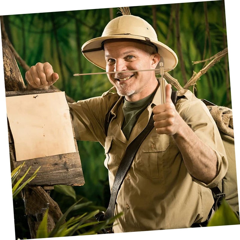 مجموعة قضبان نحاسية متميزة للكشف عن المياه، مكونة من قطعتين، مزودة بمقابض مريحة للاستخدام في التنقيب الخارجي. - Image 4