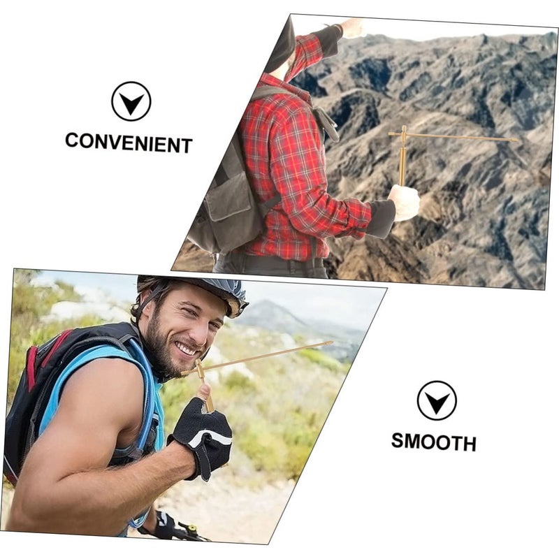 مجموعة قضبان نحاسية متميزة للكشف عن المياه، مكونة من قطعتين، مزودة بمقابض مريحة للاستخدام في التنقيب الخارجي. - Image 3