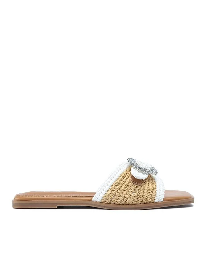 فايور Stylish Embellished Woven Slide AJ 017