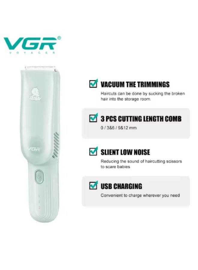 VGR Professional Low Noise Ceramic Blade Children's Hair Clipper - Image 4