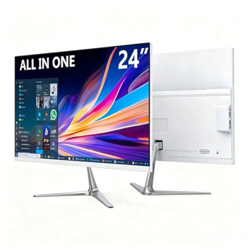 24 Inch All in One Desktop PC, Core i5-3380M 8GB DDR3 256GB SSD, 1080P FHD IPS Screen, s, Windows 10 All-in-One, D 1920 * 1080 IPS Screen, Hidden Built-in Speakers - Ideal for Home and Office - Image 1