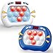 Intoypad 2 Pack Quick Push Pop Game for Kids Handheld Fidget Toy With LED Screen Light Up Electric Pop Controller Fast Push Bubble Sensory Toy White Blue - Image 3