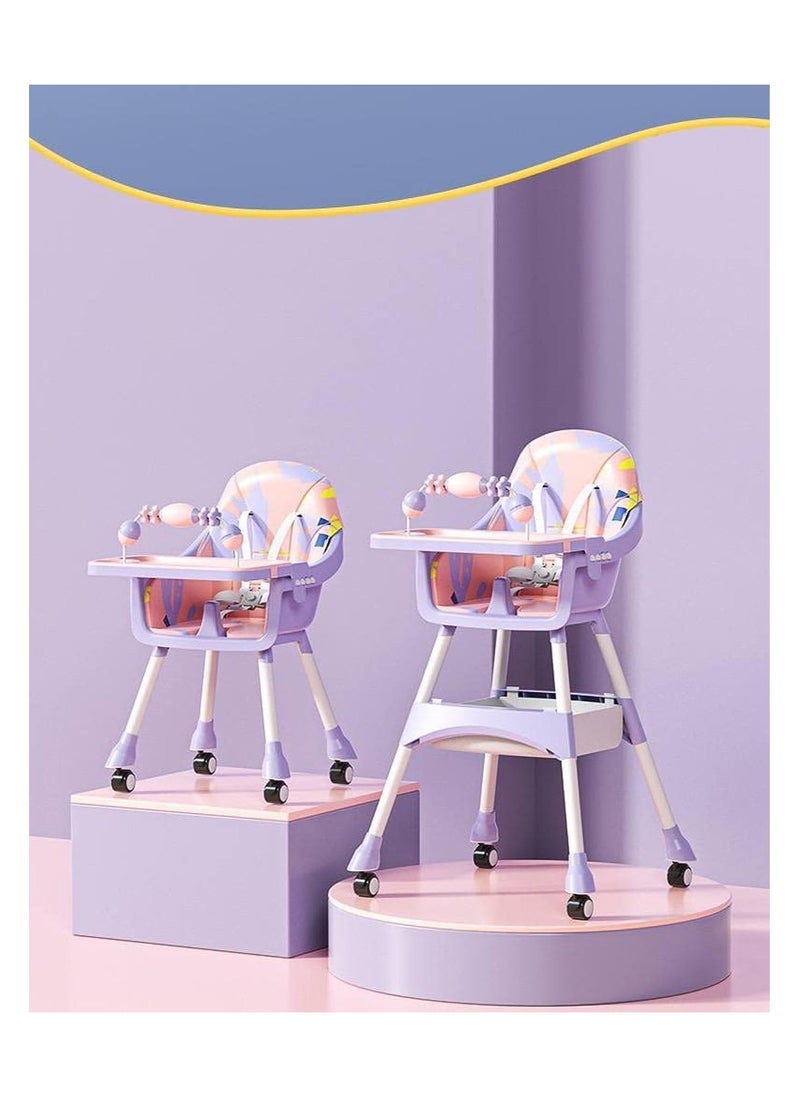 FULL JOY - Adjustable Multifunctional Portable Foldable Dining Highchair With Removable Tray - Image 1