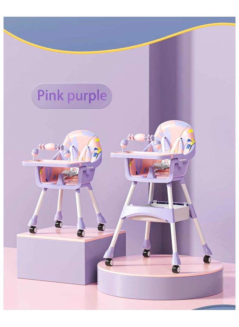 FULL JOY - Adjustable Multifunctional Portable Foldable Dining Highchair With Removable Tray - Image 1