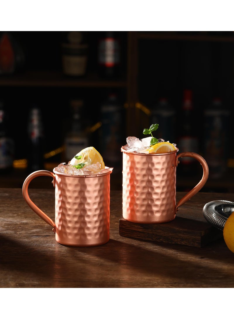 بواو مجموعة هدايا BOAO مجموعة أكواب موسكو مول من النحاس الصلب سعة 16 أونصة، أكواب من النحاس النقي 100٪، شكل أسطواني، مصنوعة يدويًا. - Image 1
