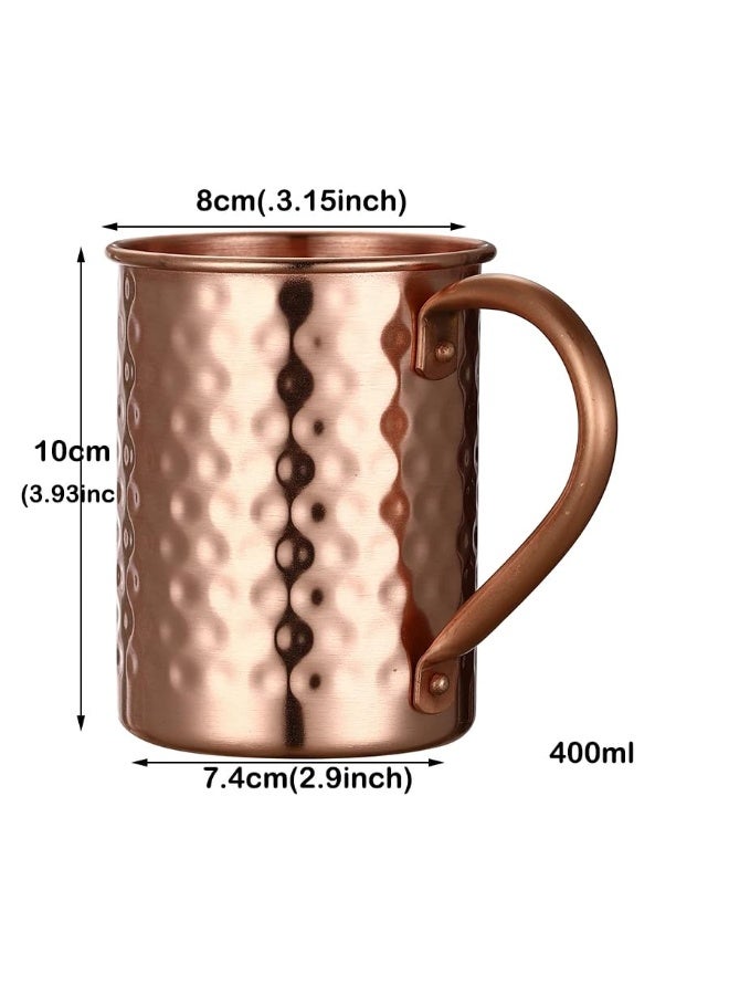 بواو مجموعة هدايا BOAO مجموعة أكواب موسكو مول من النحاس الصلب سعة 16 أونصة، أكواب من النحاس النقي 100٪، شكل أسطواني، مصنوعة يدويًا. - Image 3