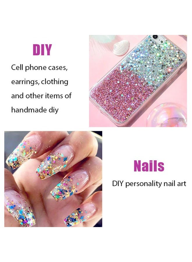 Yeweian Gold Body Glitter, Mardi Gras Face Glitter Gel, Mermaid Sequins Lip Eye Nails Hair Body Glitter Makeup, Liquid Holographic Chunky Glitter Singer Concerts Music Festival Rave Accessories,50g - Image 5