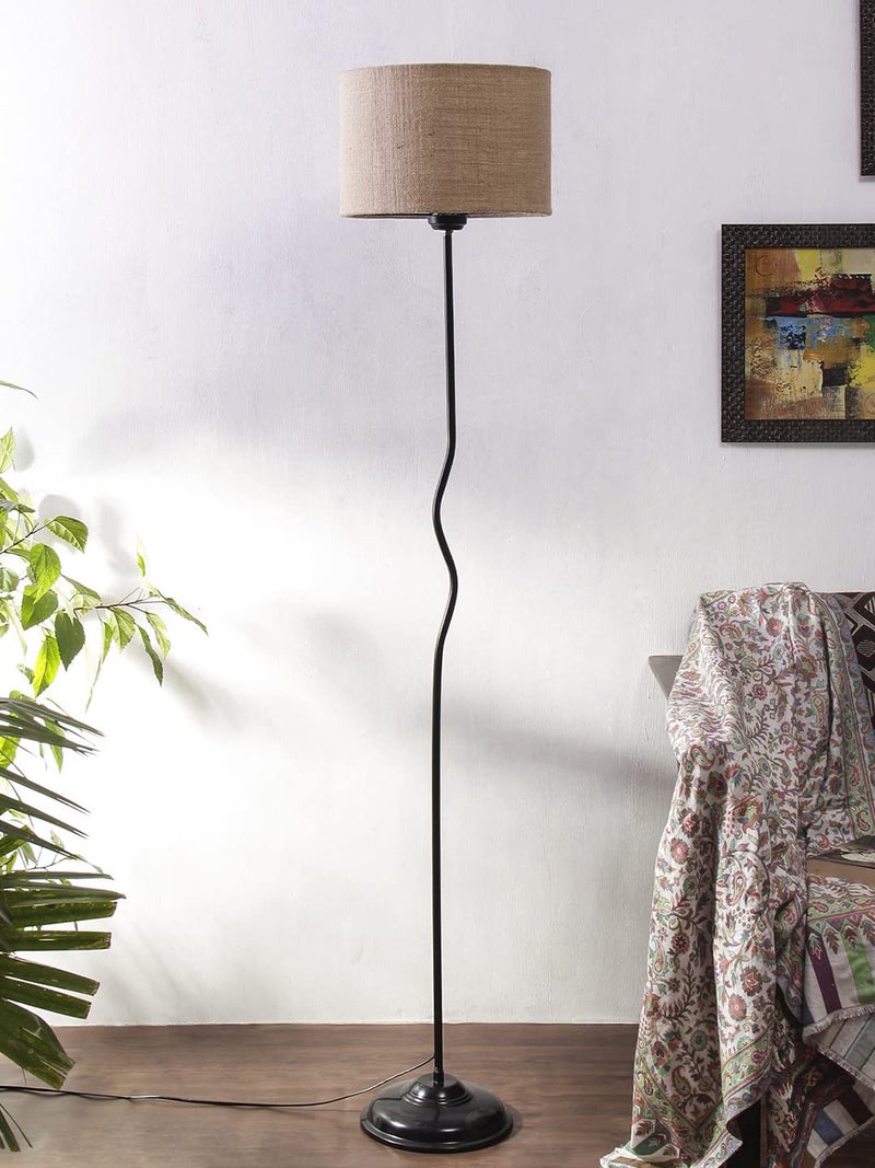 AMDHOME Beige Jute Shade with Iron Floor lamp40 - Image 2