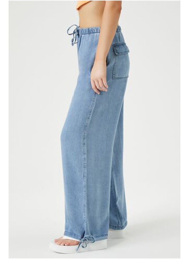 FOREVER 21 Chambray Drawstring Pants  - Image 3