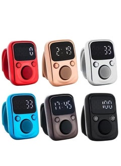 JAJEEK Electric Finger Counter with LED Display – Digital Dhikr Tasbih Ring, Glow in the Dark, Accurate Counting Device with Replaceable Battery (Blue, LMRT65)  - Image 4