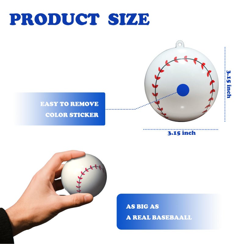 Wsaeig Gender Reveal Baseball with Powder - 2 Pack Gender Reveal Baseballs Filled with Blue and Pink Powder for Boy or Girl Baby Reveal Party Ideas for Decorating (1 Blue & 1 Pink) - Image 3