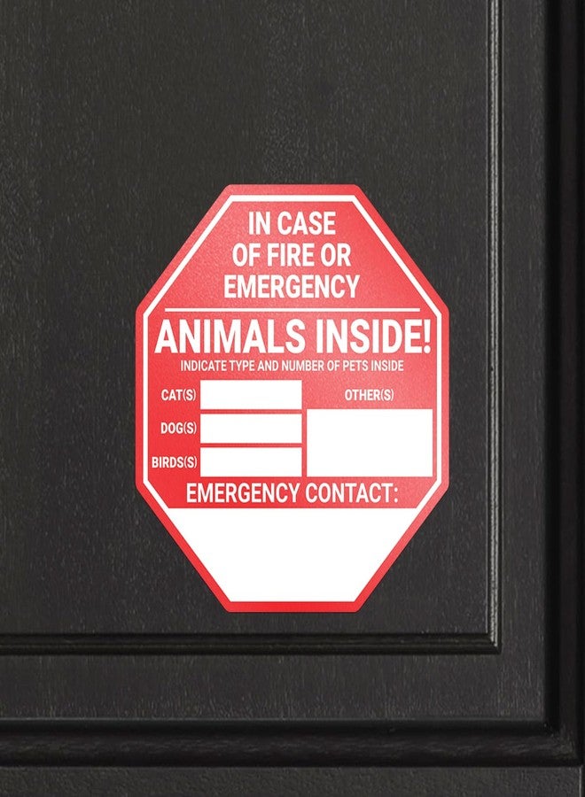 ملصق إنقاذ الحيوانات الأليفة للسلامة من الحرائق - عبوة من 4 ملصقات للنوافذ والأبواب - ملصق نافذة لإنقاذ حيواناتنا الأليفة في حالات الطوارئ - كلب وقط وحيوان أليف - 3 تصميمات لإنقاذ الحيوانات للاختيار من بينها - ملصقات 5 بوصات (علامة توقف الطوارئ) - Image 4